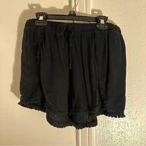 Black Target Shorts Pom Pom Edge Detail
